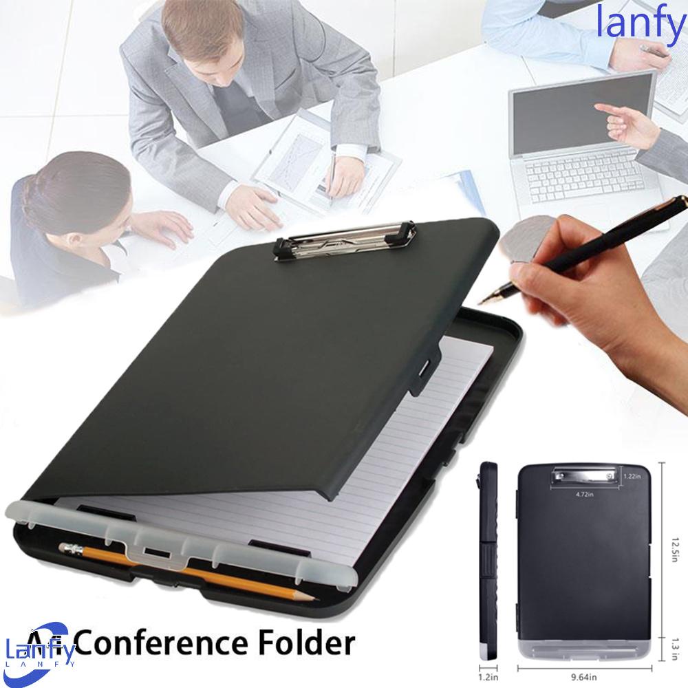 Lanfy Clipboard Box Document Case Classic File Organizer Dengan Penyimpanan Alat Tulis Slimcase Box Multifungsi