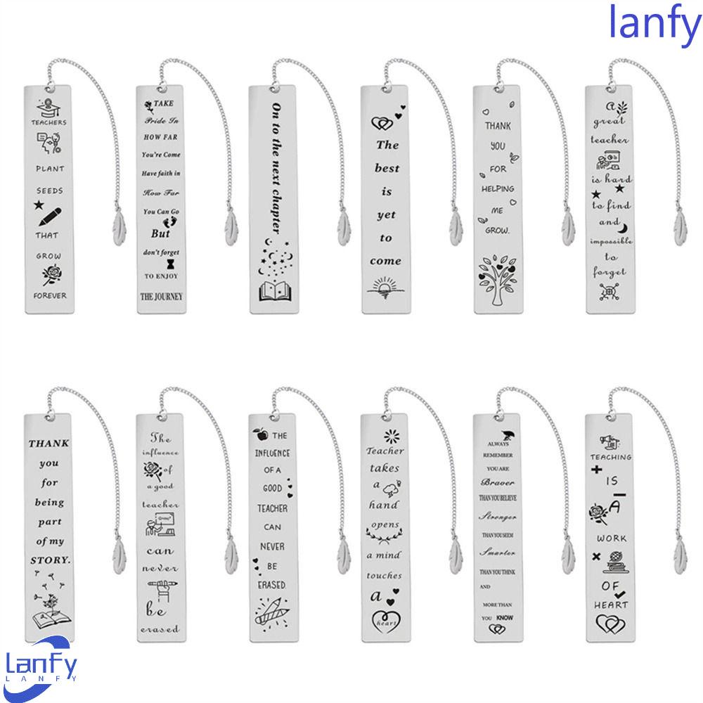 Lanfy Bookmark Belajar Book Lover Liontin Daun Dengan Rantai Alat Tulis Buku Halaman Bookmark Pendant