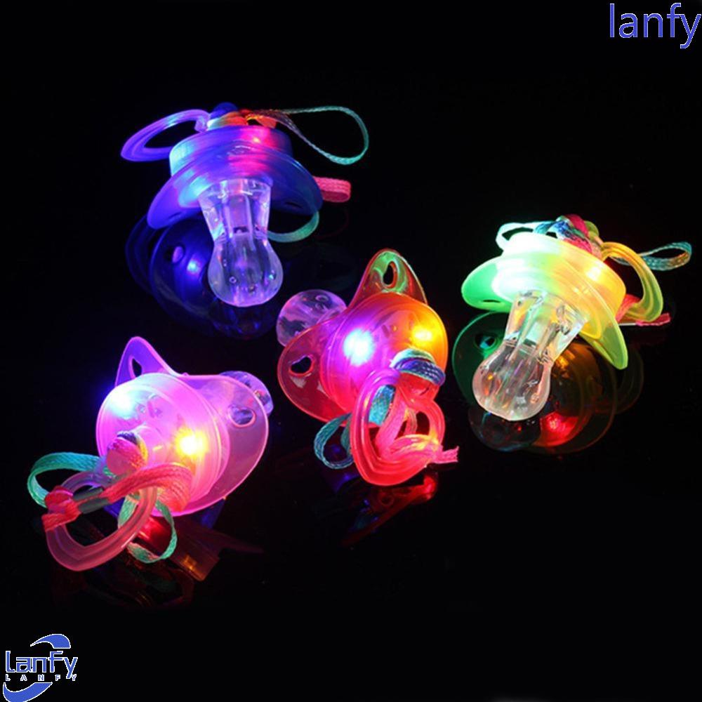 Lanfy Whistle Dot Dengan Lanyard Perlengkapan Pesta Elektronik Party Toys Glow in The Dark Kedip Peluit LED Glow Peluit Canda Dot Mainan LED Dot Peluit