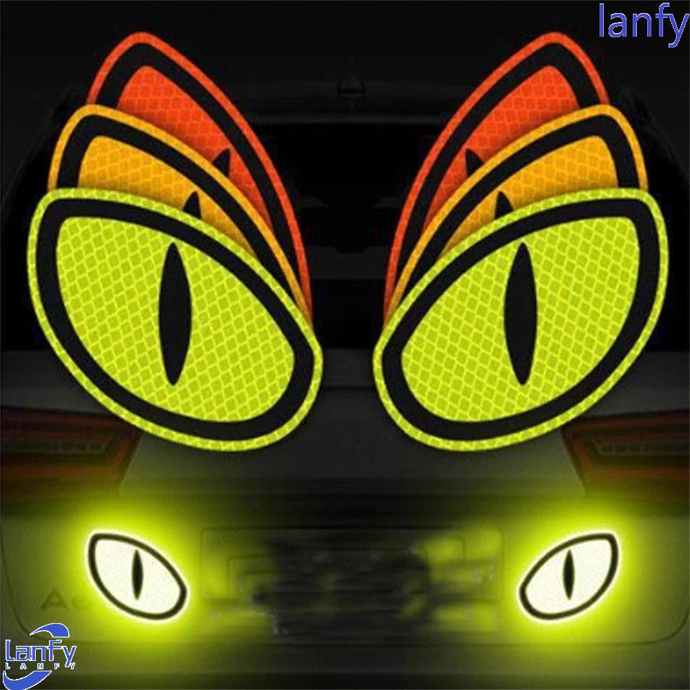 Lanfy Stiker Reflektif Mobil Aksesoris Eksterior Tanda Peringatan Keamanan Luminous Sticker Car-Styling Untuk Truk Untuk Sepeda Strip Reflektif Otomatis