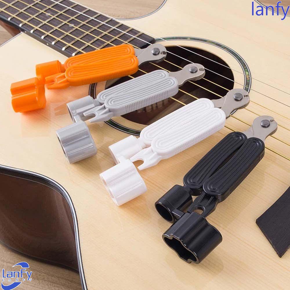 Lanfy 3in1 Alat Tuning Gitar Aksesoris Alat Changer Praktis String Remover Penjepit Pemotong Senar