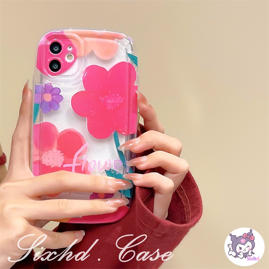 Untuk Redmi Note 12 11 11s 10s 9s 10Pro Redmi 12 12C 10C 11A 10A 9C 9T 9A A2 A1 Xiaomi 11 Lite Poco M3 X3Pro NFC AirBag Phone Case Ins Bunga Bening Lembut TPU Shockproof Cover Pelindung