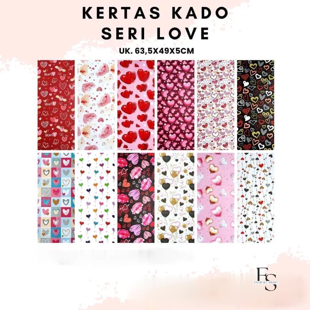 

Kertas Kado Sansan Wawa Motif Love Isi 20 Lembar