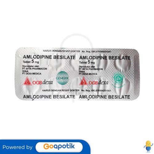 Amlodipine Besilate Ogb Dexa Medica 5 Mg Strip 10 Tablet