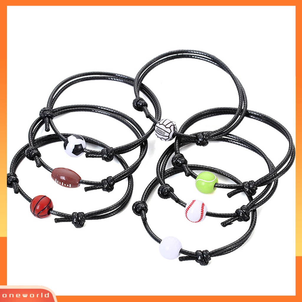 [EONE] Sprots Gelang Sepak Bola Dikepang Unisex Adjustable Wax Line Bracelet Fan Gift