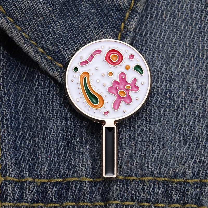 Kartun Mikroskop Enamel Pin Microbiology Paramecium Bros Kerah Lencana Lucu Sains Perhiasan Hadiah Untuk Siswa Teman