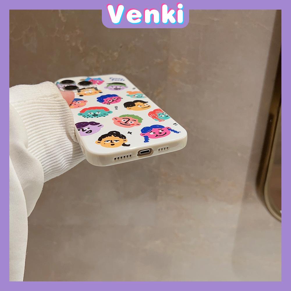 VENKI - For iPhone 11 iPhone Case Film TPU Soft Case Transparent Cute Cartoon Camera Protection Shockproof Compatible with iPhone 14 13 Pro max 12 Pro Max xr xs max 7 8 Plus