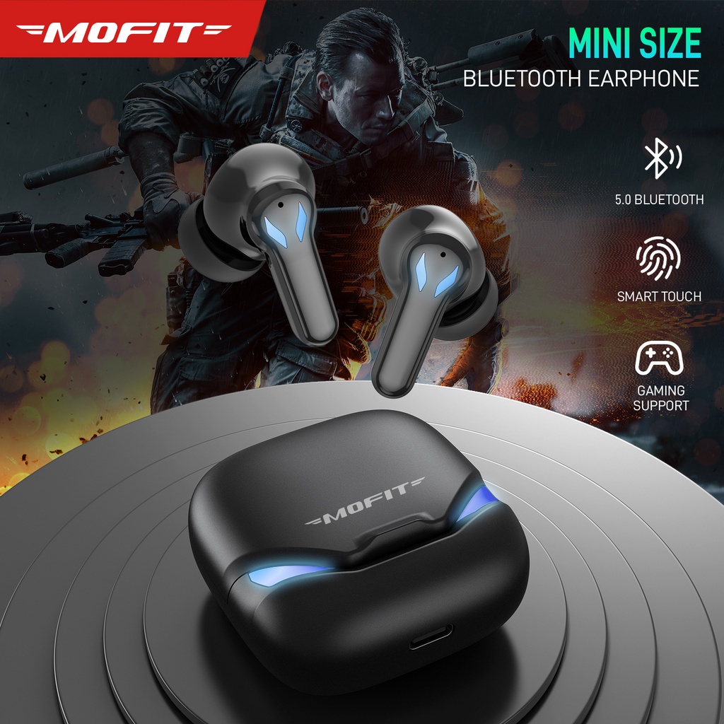 MOFIT Headset Earphone Bluetooth - GM MINI TWS True Wireless Stereo