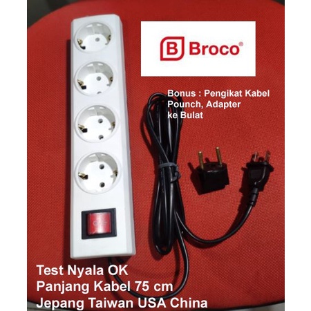 Colokan Listrik Over Steker Jepang Japan USA Amerika Adapter Plug - Broco 3 LB