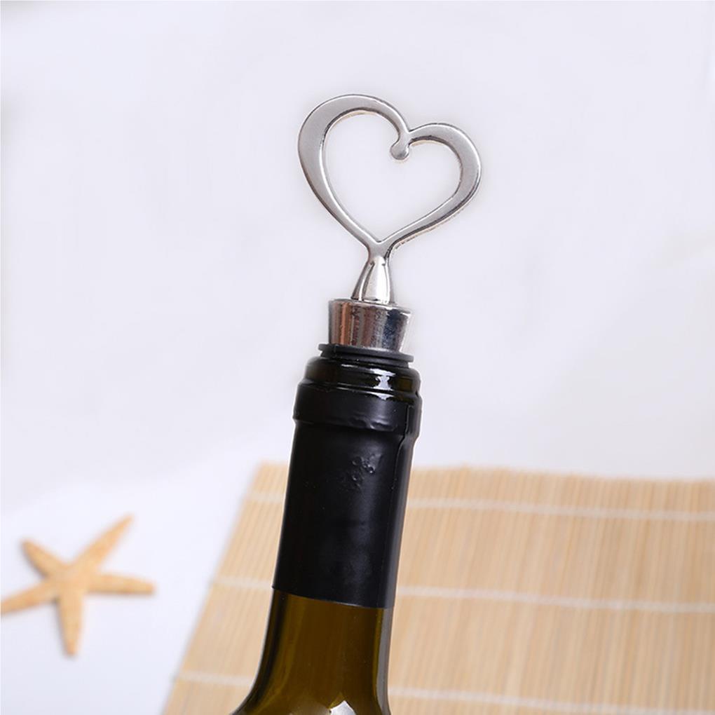 Love Heart Corkscrew Pembuka Botol Set Pesta Bar Wedding Wine Stoppers