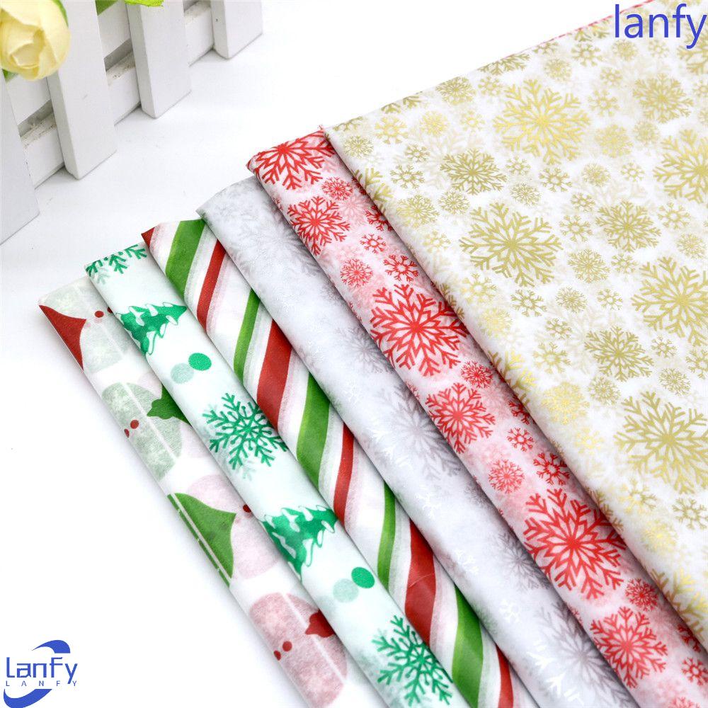 Lanfy Kertas Tisu Motif Bunga Handmade Hadiah Natal Dekorasi Rumah Pesta Pernikahan Xmas Kemasan Perlengkapan