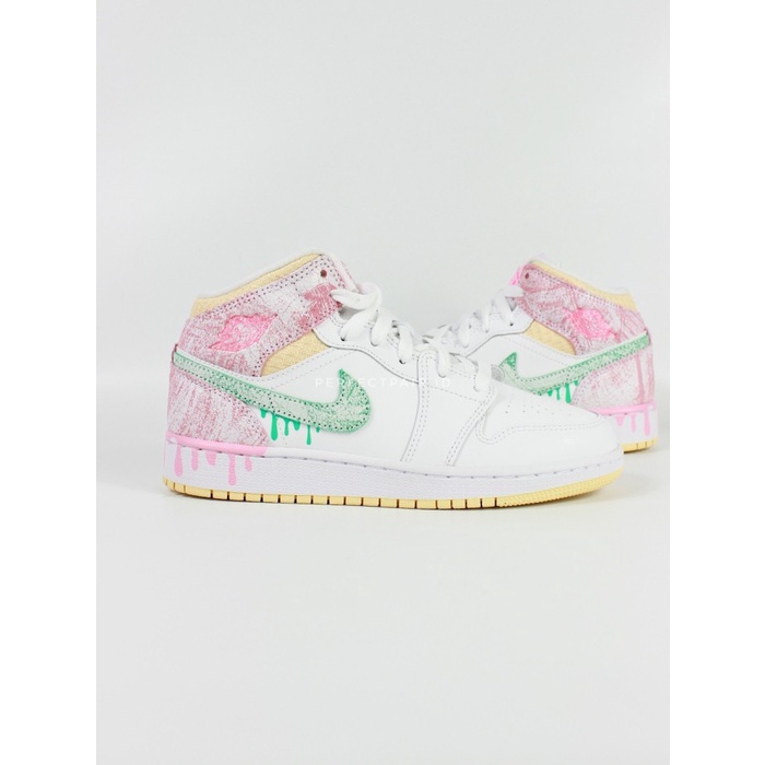 Nike Air Jordan 1 Mid Paint Drip / Ice Cream