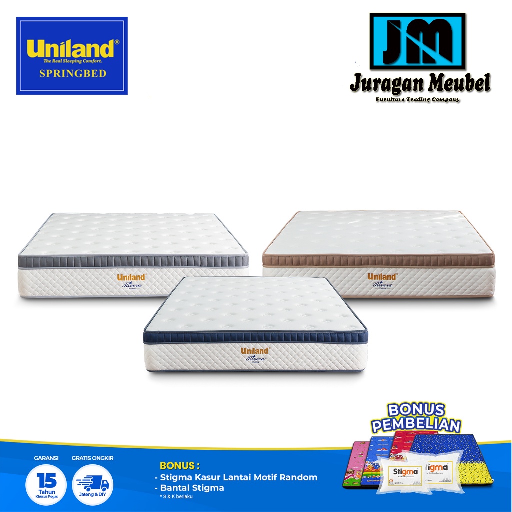 Uniland Springbed Rivera Plushtop Manila - Hanya Kasur Springbed Matras