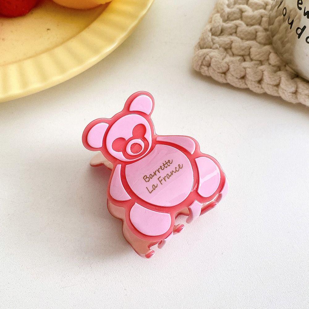 Fishstick Bear Hair Claw Pesta Hiasan Kepala Ins Hair Crab Clip Hewan Gadis Jepit Rambut Ponytail Holder Hairgrips Kecil Korea Hair Clips