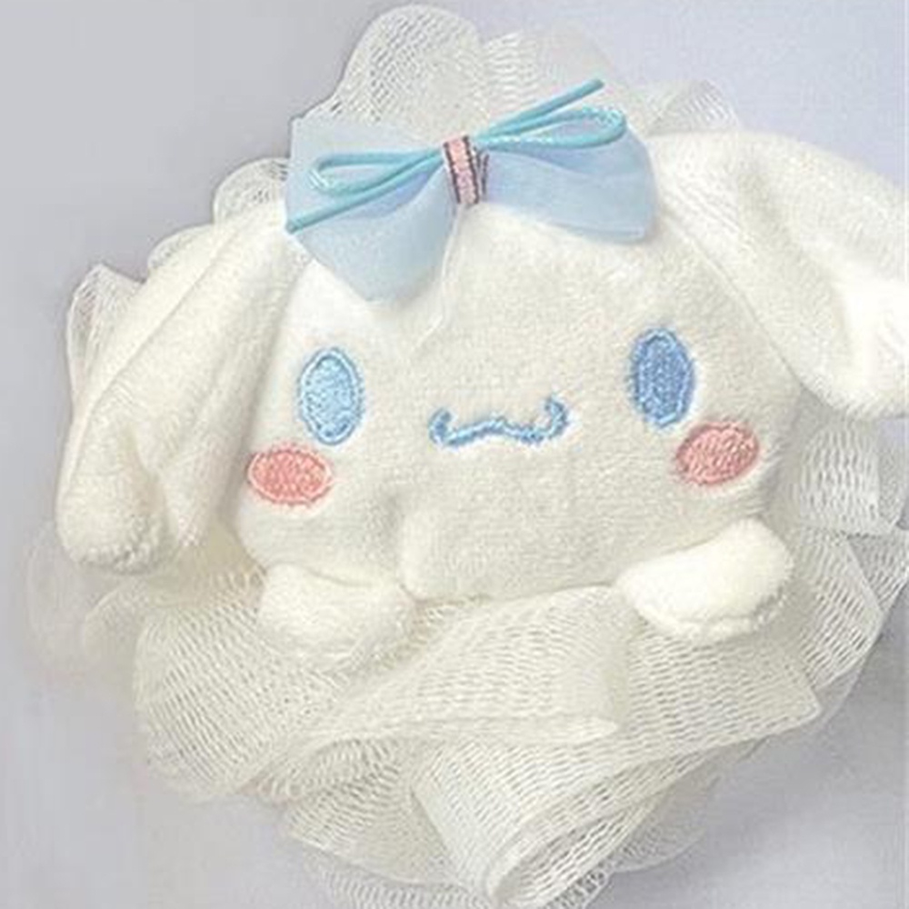 Loofah Mandi Yu Gui Dog Sanrio Lembut Dan Lucu Dengan Busa Yang Kaya Dan Scrubber Punggung Untuk Kamar Mandi