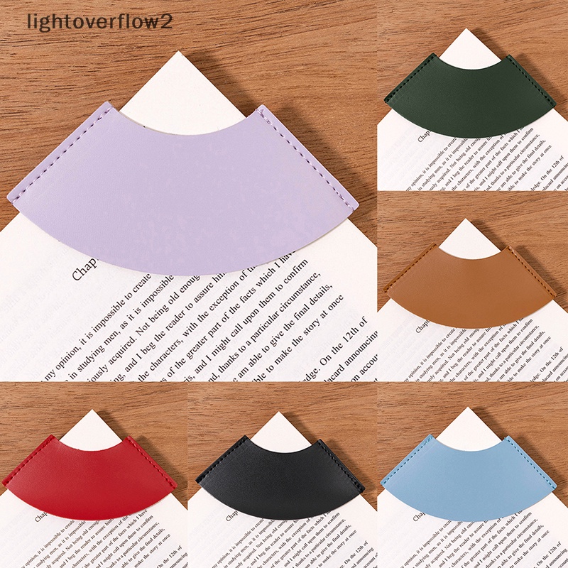 [lightoverflow2] Penanda Halaman Sudut Berbentuk Kipas Mini Handcrated Vintage Leather Bookmark For Bookmark Kulit Untuk Pelajar Pembaca Hadiah Anak [ID]