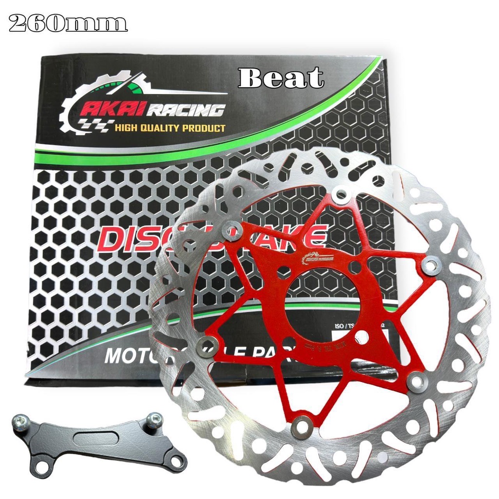 \ Piringan Cakram Depan Akai Racing /// Disc Brake Model Psm Motor Vario Beat Ukuran 260mm