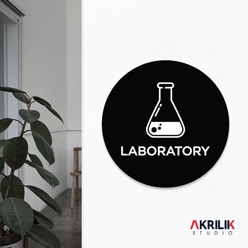 

Sign Board Akrilik Laboratory Papan Acrylic Signage Tempel Dinding Tulisan Ruang Laboratorium Label Tanda Petunjuk Rambu Aklirik UV Print Nama Ruangan