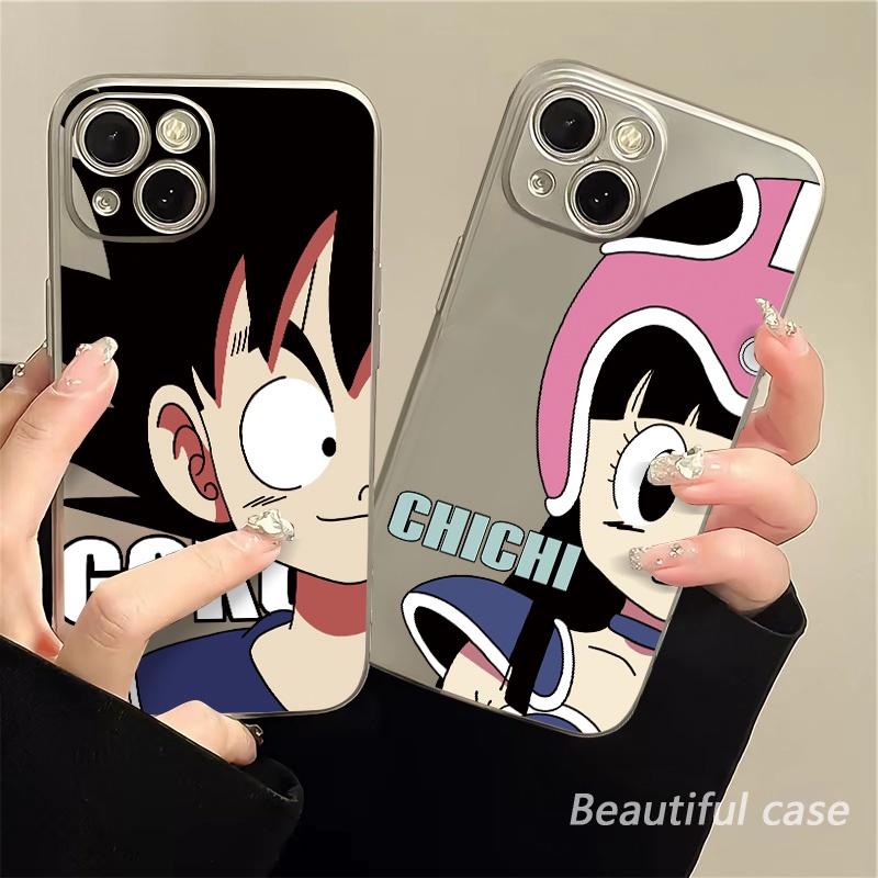 IPHONE Cute Couple Soft Electroplate Case Kompatibel Untuk Iphone14 13 12 Pro Max Casing Ponsel11 XS XR X8 +7 6S Plus Mini TPU Silikon Shockproof Cover