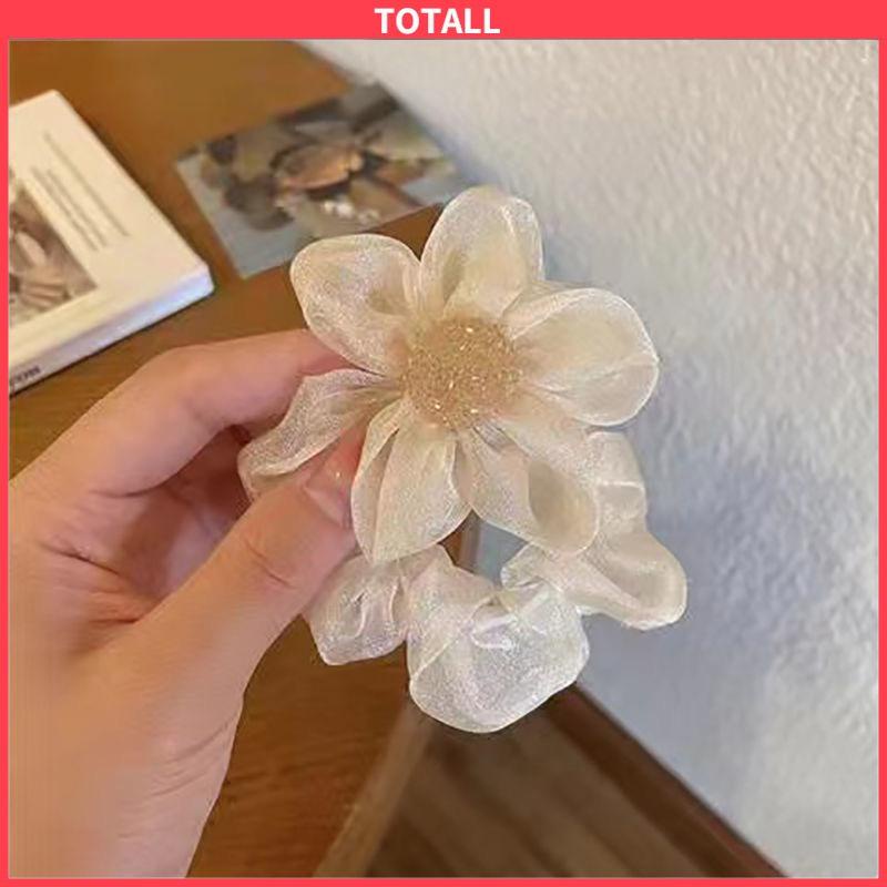 COD Ikat Rambut Scrunchie Korea Perempuan Model Bunga Daisy Aksesoris Wanita-Totall