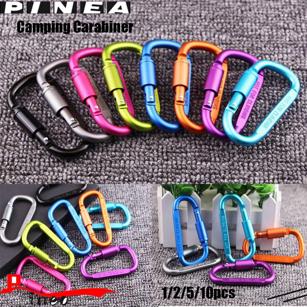 Nanas1 /2 /5 /10pcs Climbing D Carabiner Survival Gear Aluminium Alloy Aksesoris Luar Ruangan Camping Hiking Kait