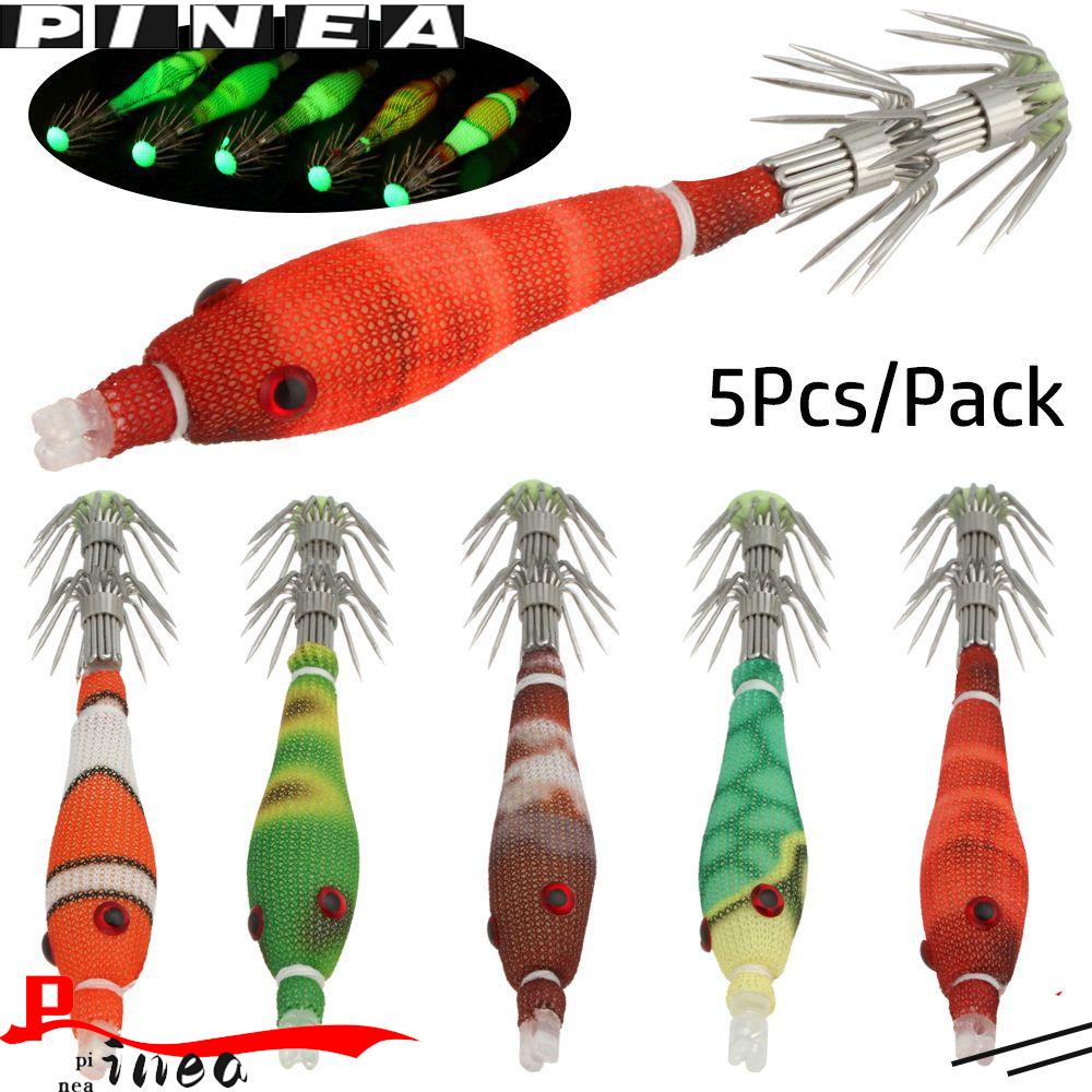 Nanas 5 Pcs/Pack Kait Cumi Tahan Lama Mikro Mengambang Memancing Aksesoris Lembut Umpan Jig