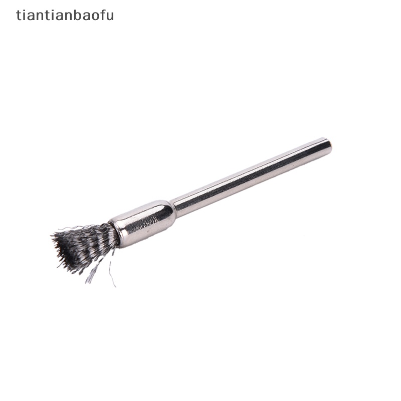 [tiantianbaofu] Baru 10pc Sikat Kawat Mini Brushes Cup Wheel Untuk Gerinda Atau Bor 3x5mm Butik