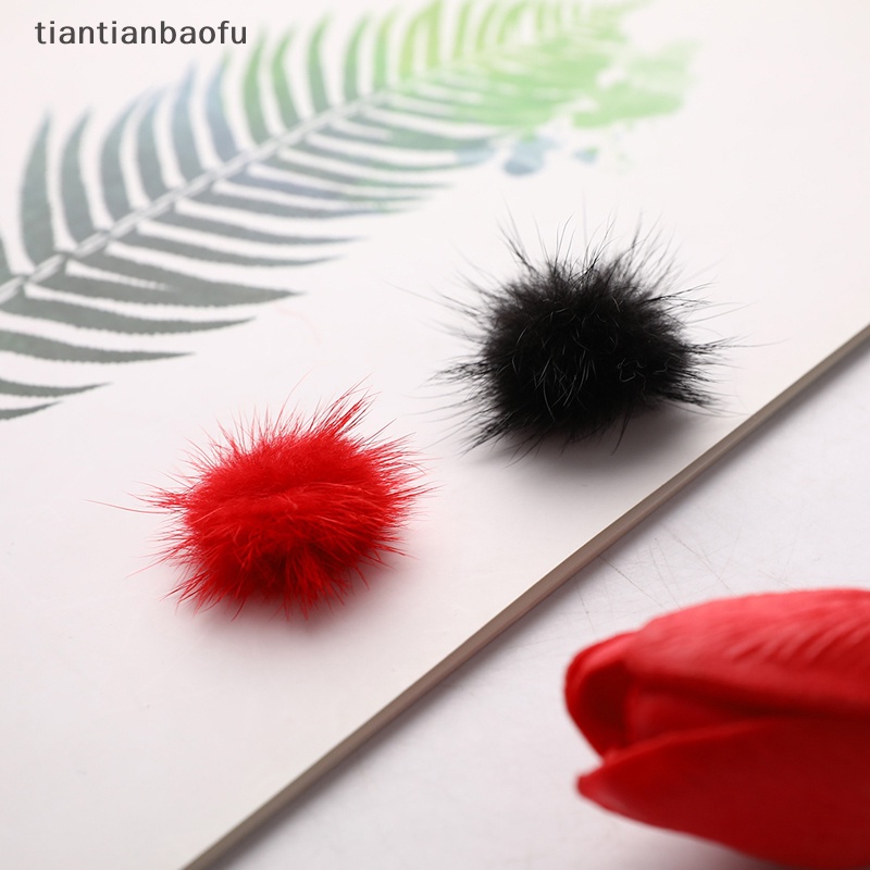 [tiantianbaofu] 10 Pcs Kuku Seni Desain Mini Pom Pom Mink Bulu Bola DIY Pompones Perlengkapan Jahit Butik