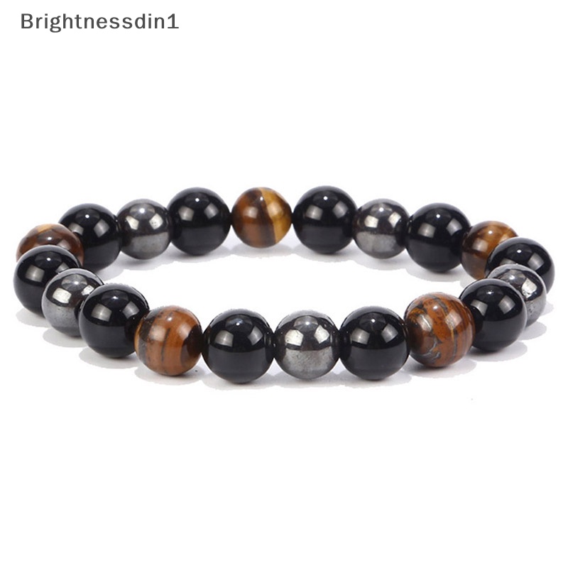 [Brightnessdin1] Gelang Manik Batu Hematite Magnetik Perawatan Kesehatan Magnet Pria Penurunan Berat Badan Butik Perhiasan