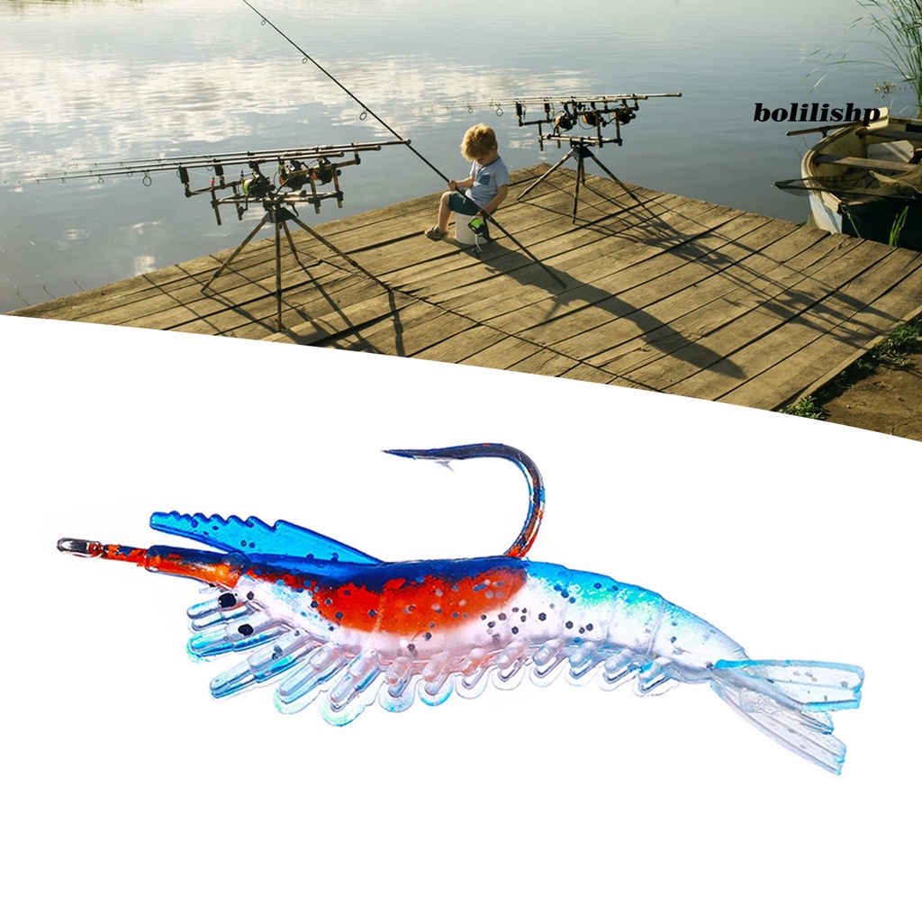 Bo-5pcs/pack 6cm3g Soft Lures Realistis Simulasi Mata Angling PVC Buatan Udang Umpan Palsu Peralatan Memancing Untuk Pemancing