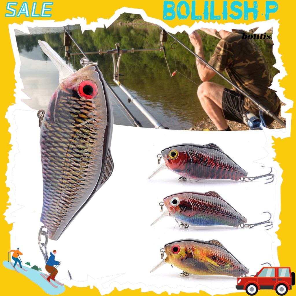 Bo-7.8cm/15.5g Umpan Pancing 3D Simulasi Fisheye Tajam Kait Realistis Angling Plastik Bola Baja Besar Umpan Buatan Memancing Luar Ruangan