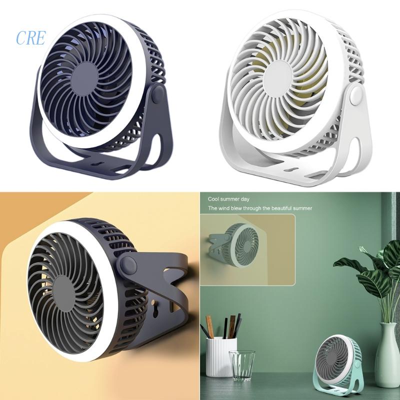 Cre Lampu LED Outdoor Kipas Camping Portable Elektrik USB Charging Mute Mini Fan Portable Ac Gantung Di Dinding