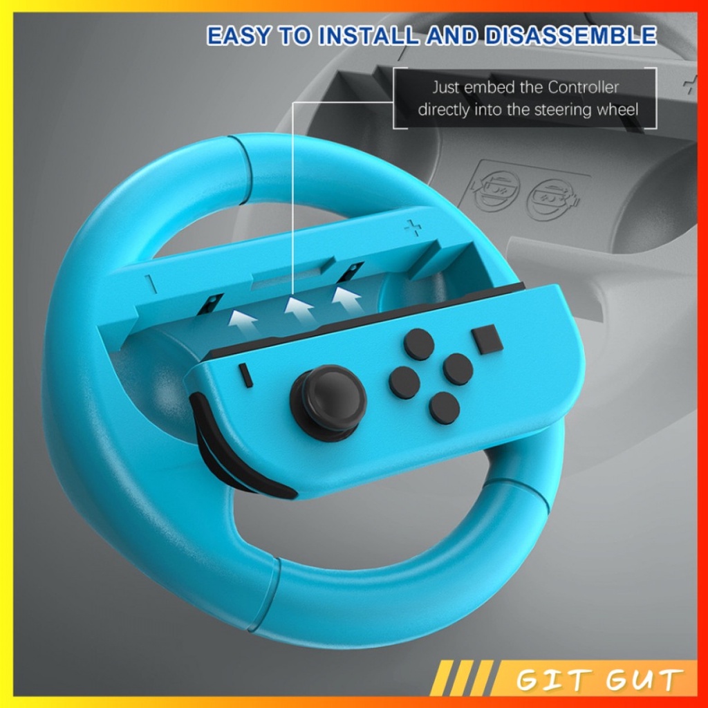Handle Racing Steering Wheel 2 Pcs Controller Joycon Nintendo Switch