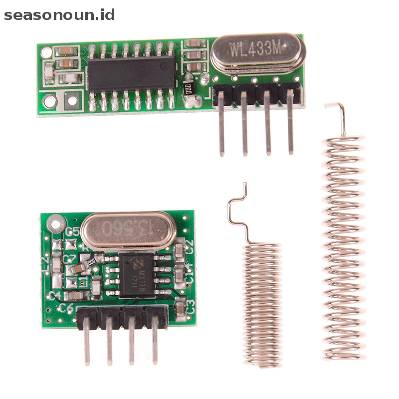 Modul RF Seasonoun 433mhz kit receiver Dan transmitter superheterodyne Untuk arduino.