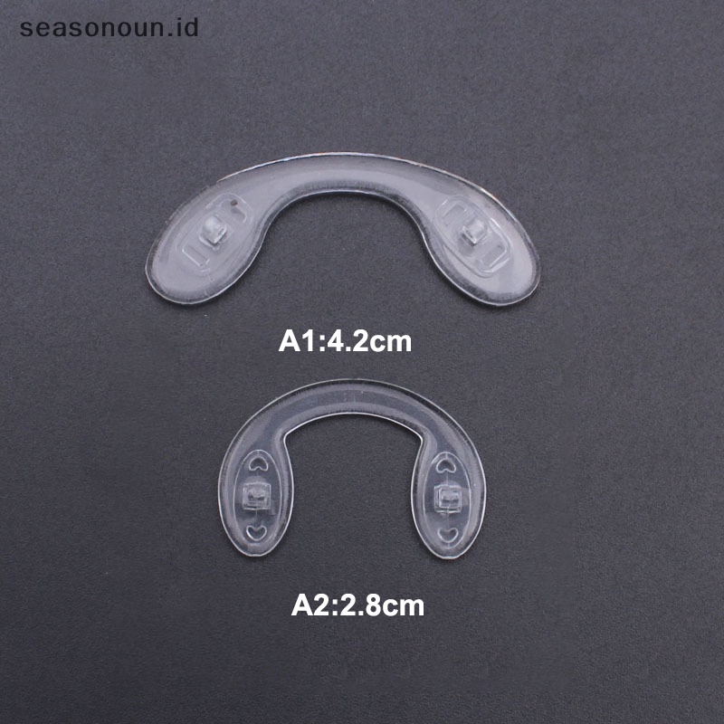 Seasonoun 2/5PCS Comfy Silicone Eyeglasses Pads Nose Pads Brace Penyangga Kacamata.