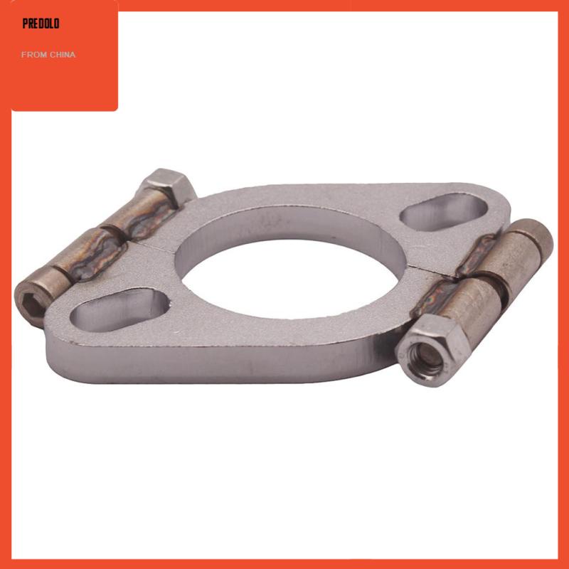 [Predolo] 2.0 &quot;inch Exhaust Flange Flat Oval Split Repair Pengganti Baja Ringan