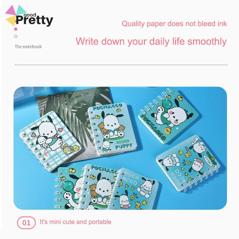 A7 Cute Mini Coil Notebook Kartun Kuromi Girly Notepad Portable Portable Small Diary - PD