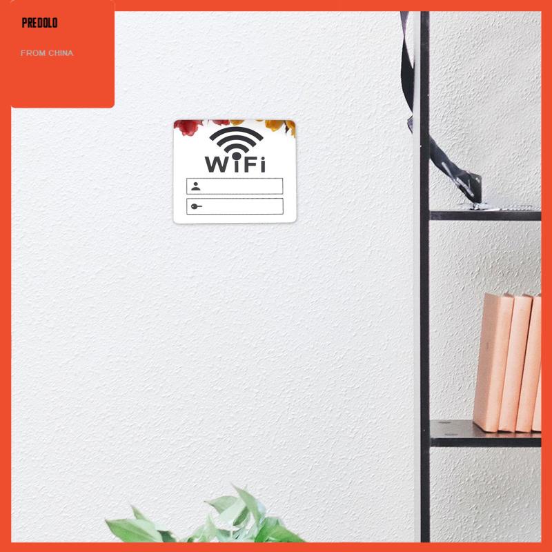 [Predolo] Wifi Sign Sticker Mirror Password Akun Akrilik Untuk cafe Restoran