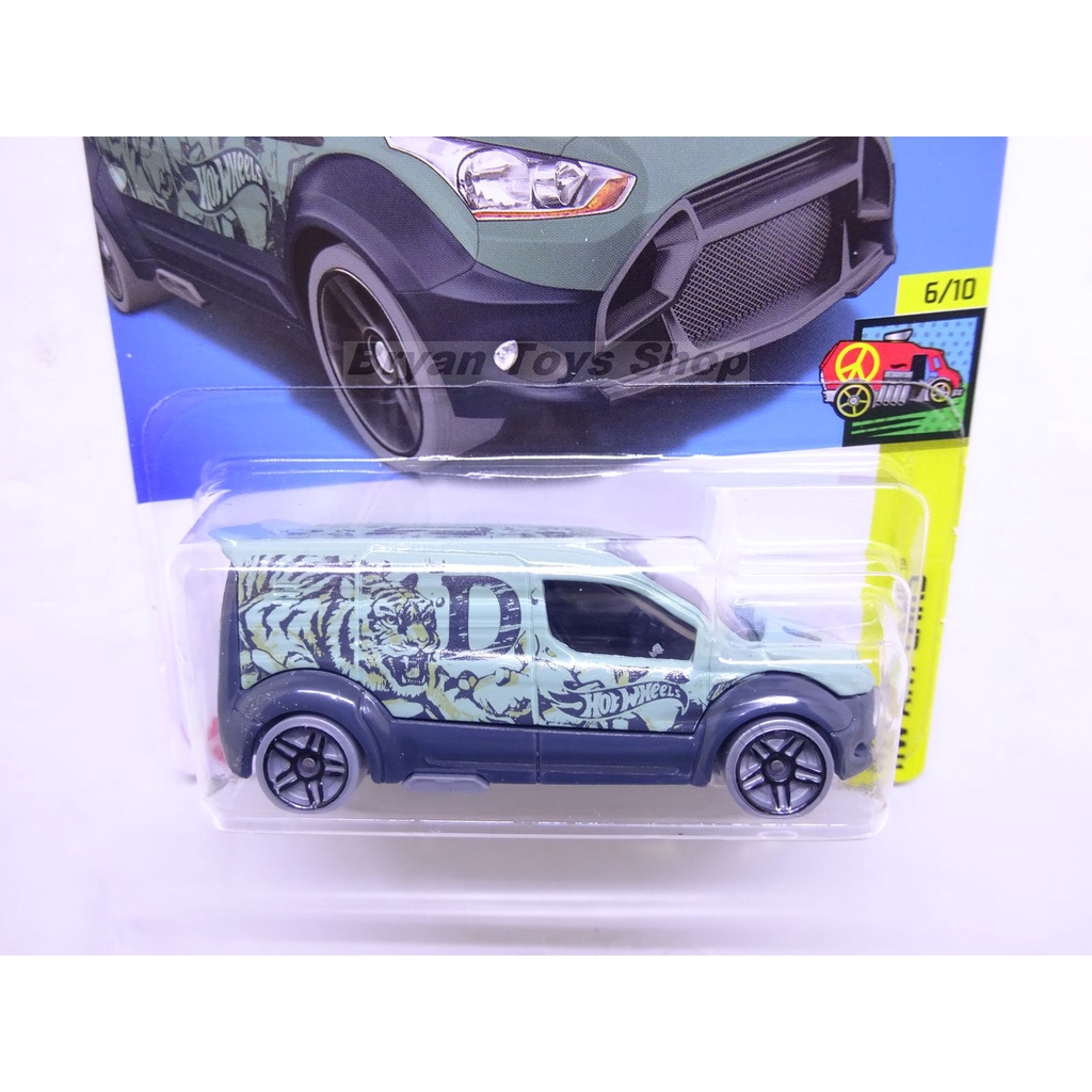 Hot Wheels HW Ford Transit Connect Hijau D