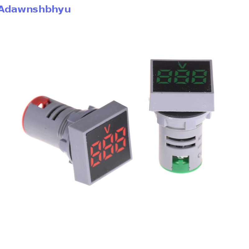 Adhyu 22MM AC12-500V Voltmeter Square Panel LED Digital Pengukur Tegangan Indikator Cahaya ID