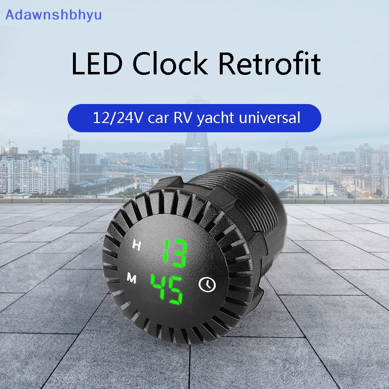 Adhyu 12V/24V Otomotif Mobil Perahu Motor Touch Digital Clock LED Display Alat ID