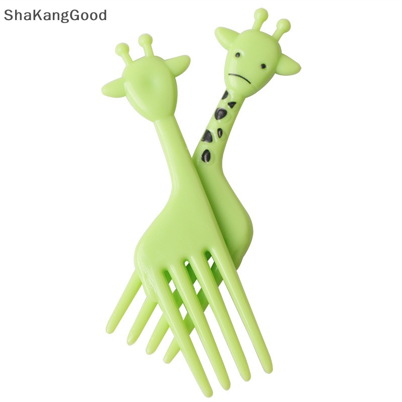 Selip Set 10pcs Hewan Lucu Food Picks Mini Kartun Tusuk Gigi Buah Garpu Picks SKK