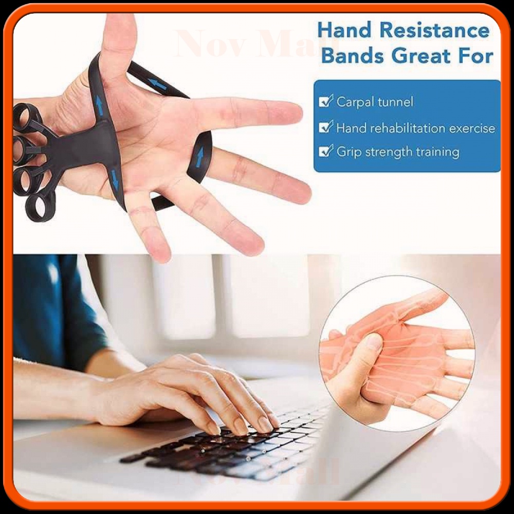 Silicone Finger Hand Grip Olahraga Power Strength 11 Pounds -SP158