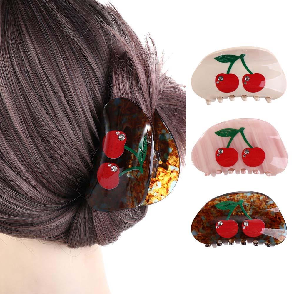 Nickolas1 Cherry Rambut Cakar Kepribadian Fashion Asam Asetat Sedikit Segar Elemen Buah Rambut Coiffure Aksesoris Wanita