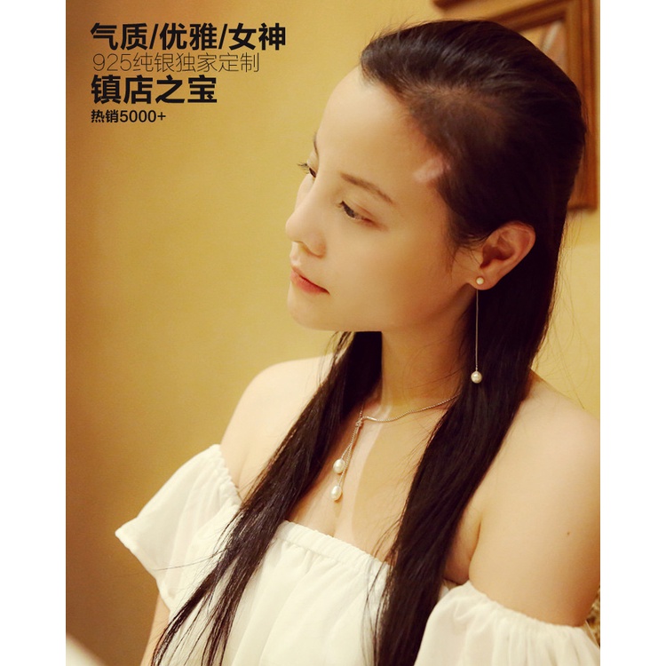 Goldkingdom Aksesoris Perhiasan Fashion Ready Stock Mutiara Rumbai Anting Anting Wanita Panjang Anting Temperamen Sederhana Satu Pasang Untuk Dipakai