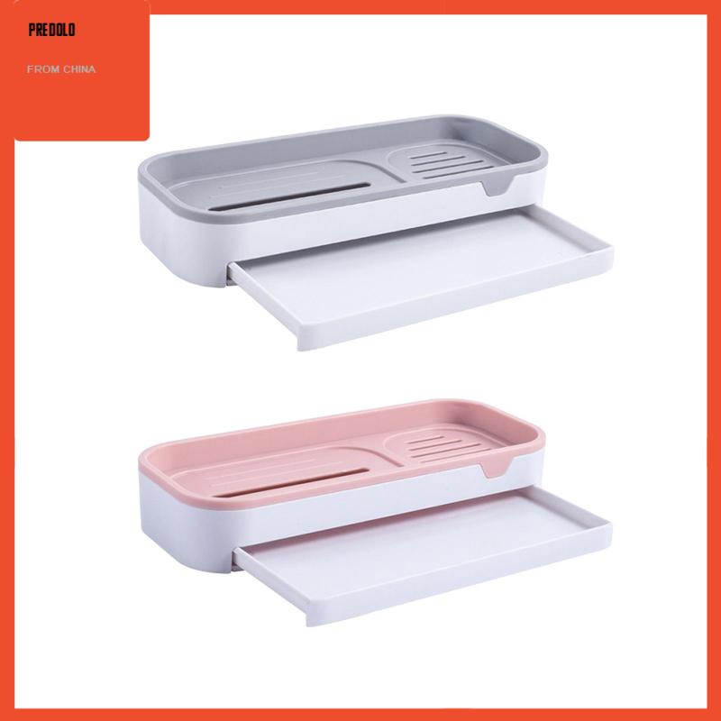 [Predolo] Soap Holder Self Draining Tempat Sabun Tempel Dinding Untuk Kamar Mandi Shower Hotel