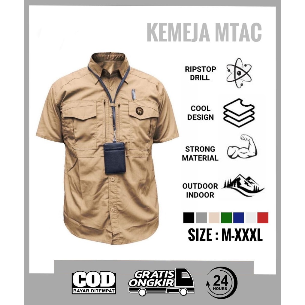 Kemeja M-TAC Lengan Pendek / kemeja lapangan / kemeja tactical