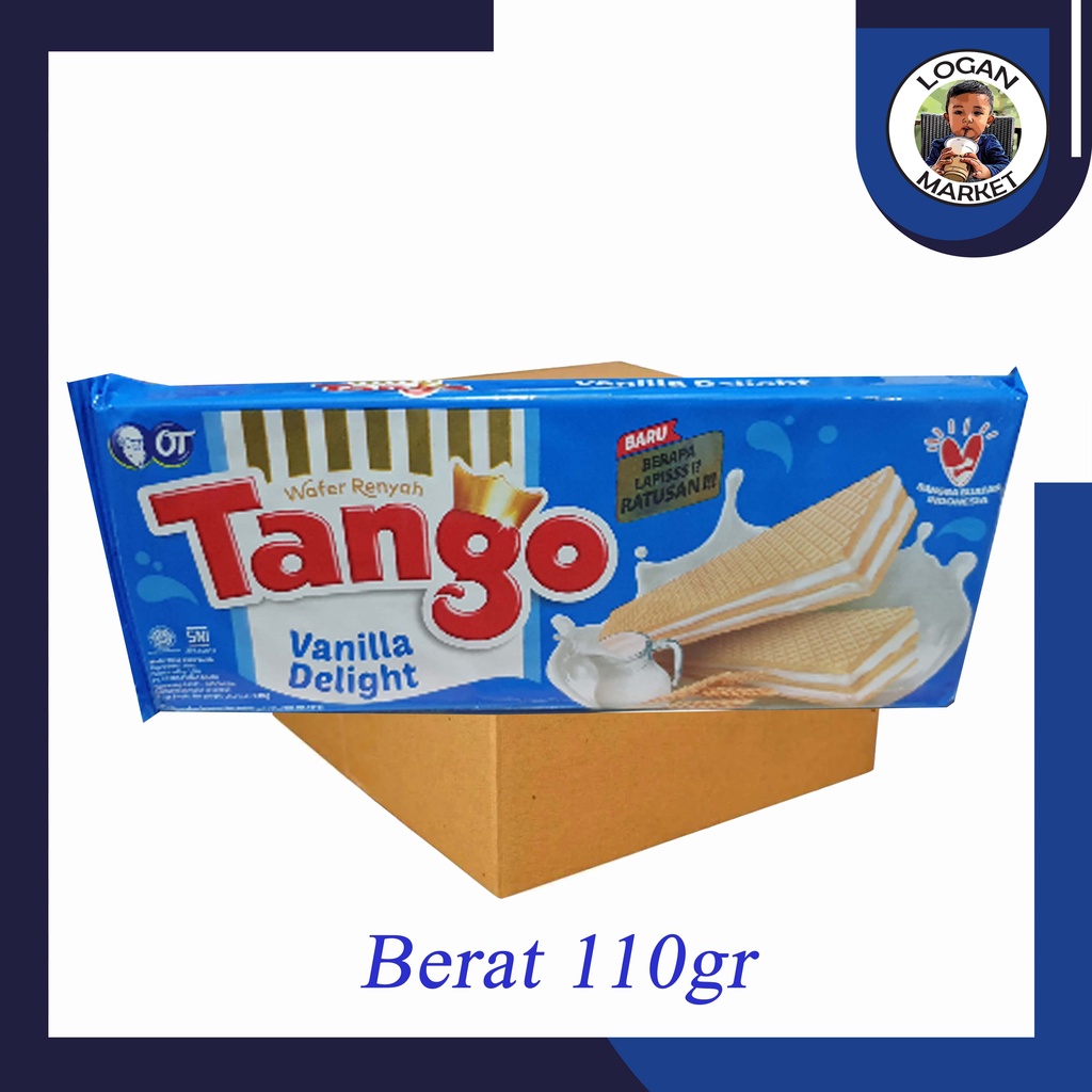 

Dus Karton Tango Long Wafer Vanilla Vanila 110gram 110 gram Isi 24