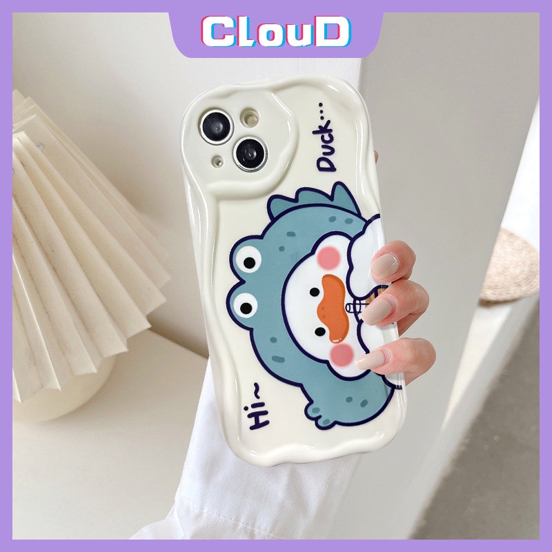 Untuk Vivo Y16 Y11 Y22s Y51 Y12s Y31 Y12 Y02 Y35 Y95 Y15 Y51A Y21s Y20i Y12i Y20 Y33s Y17 Y91C Y15s Y91 Y21 Y22 Y30 Y15A Couple Lucu Lucu Imut Teh Susu Bebek 3D Wavy Curved Edge Soft Case