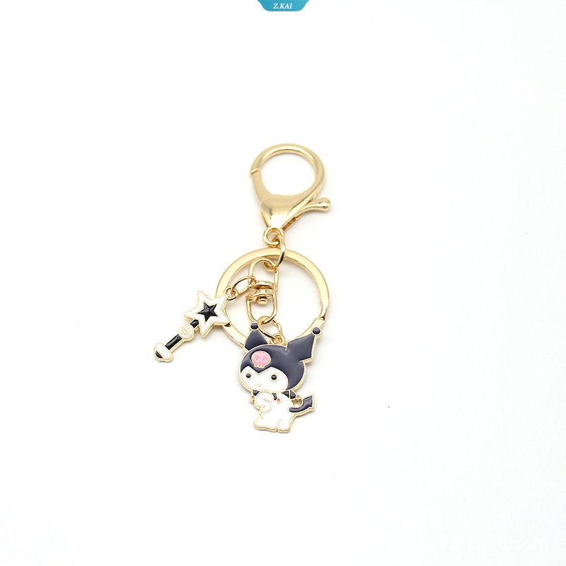 2023new Cute Sanrio Kulomi My Melody Metal Keychain Aksesoris Liontin Kunci Mobil Hadiah Untuk Teman Dan Pacar [ZK]